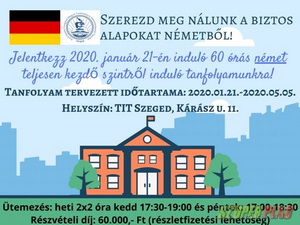 60 órás német teljesen kezdő nyelvtanfolyam Szegeden