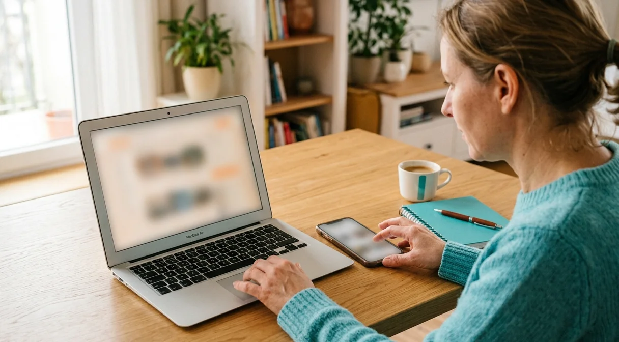 Apróhirdetések böngészése telefonon és laptopon