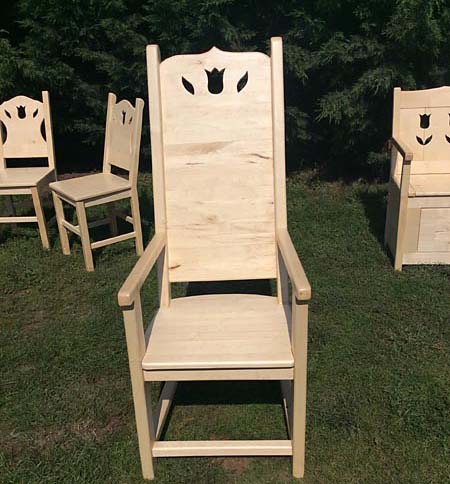 Tömör túlipános székek bükkfából