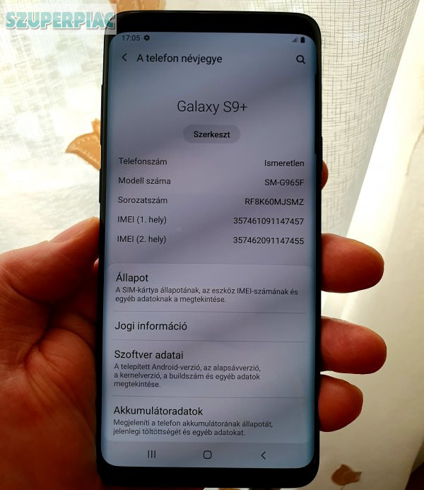 Samsung Galaxy S9+ 256/8 GB