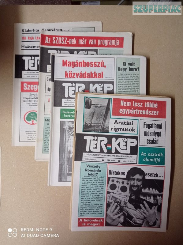 Retro Tér-Kép hetilapok Győrben eladók