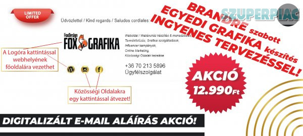 AKCIÓ DIGITALIZÁLT EMAIL ALÁÍRÁS | FoxGrafika