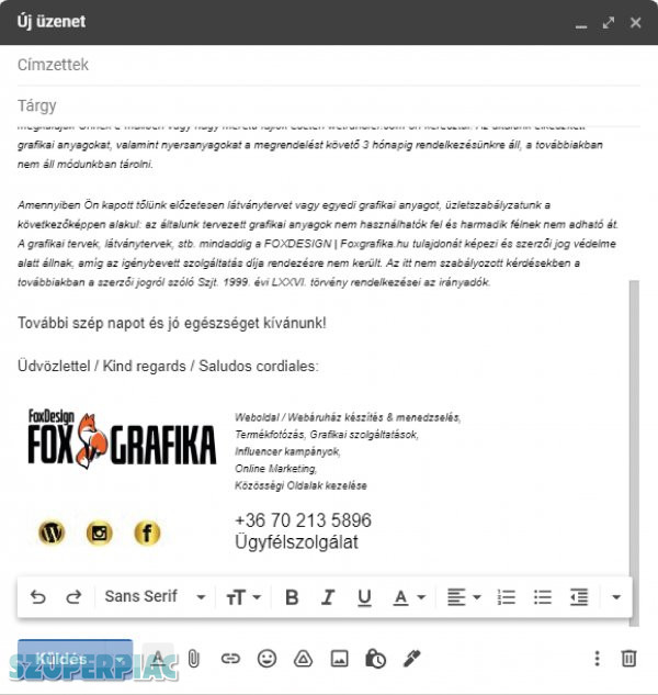 AKCIÓ DIGITALIZÁLT EMAIL ALÁÍRÁS | FoxGrafika