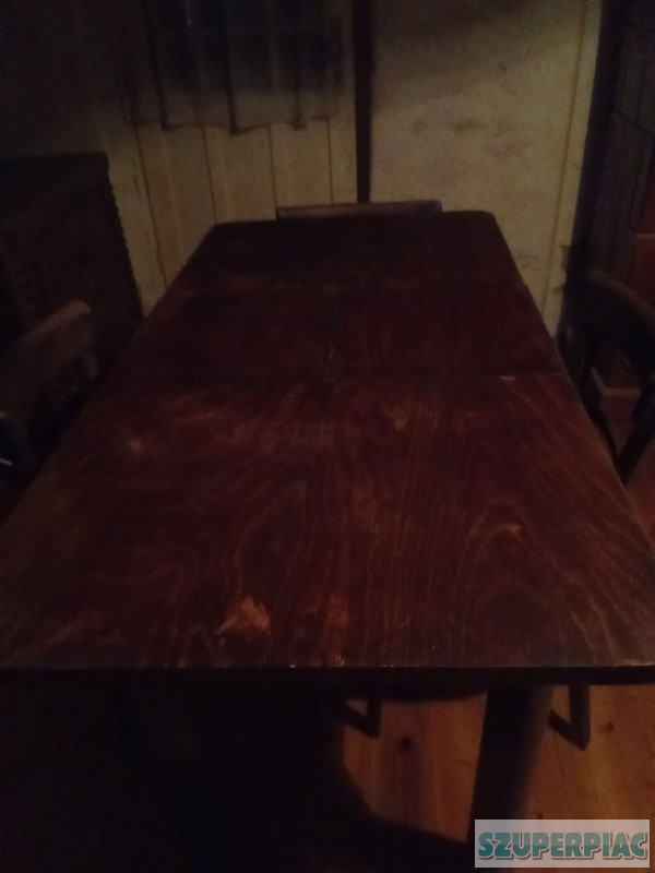 diófa étkező asztal székel