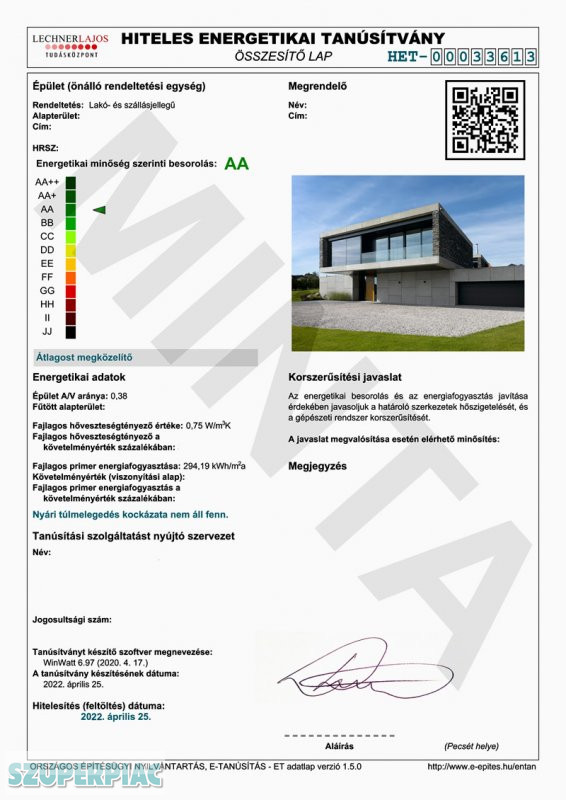 Energetikai tanúsítványt készítés Budapesten és Országosan