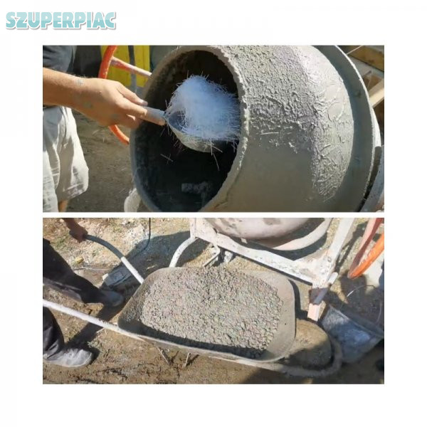 Fiber szál,  beton erősítő szál 5 kg/zsák