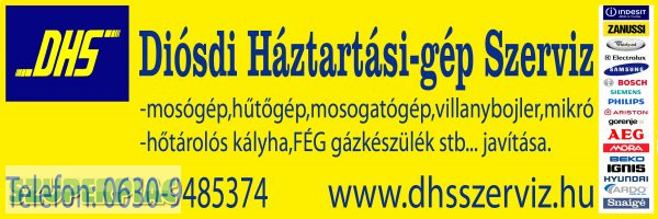 DHS Háztartásigép szerviz Mosógépszerelő  hűtőgépjavítás