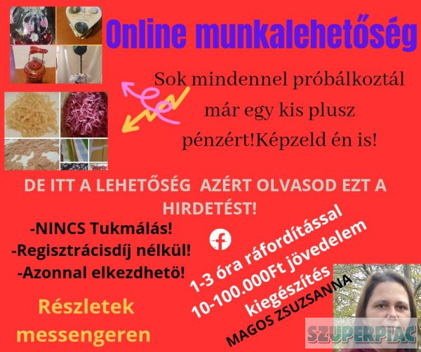 Online munkára munkatársakat keresek