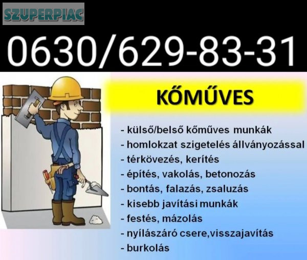 Kőműves munkák Villanyszerelés