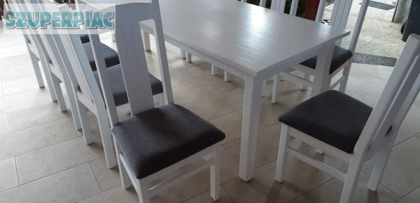 Massziv fa étkező garnitúra asztal székekkel a gyártótól