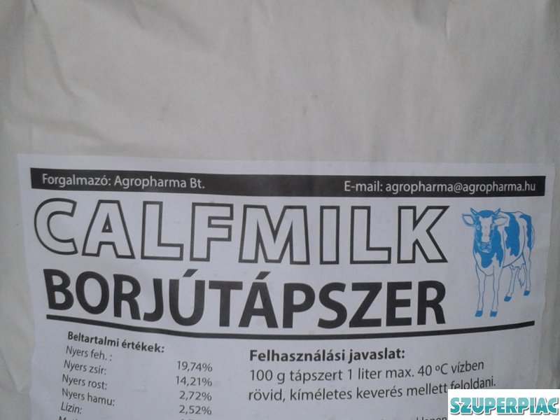 Calfmilk borjútejpor 20 kgzs kiszállítva