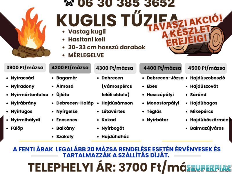 Eladó Akác tűzifa