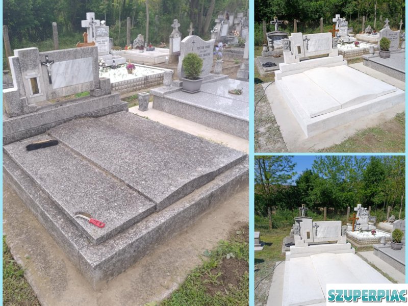 Sírkő tisztítás