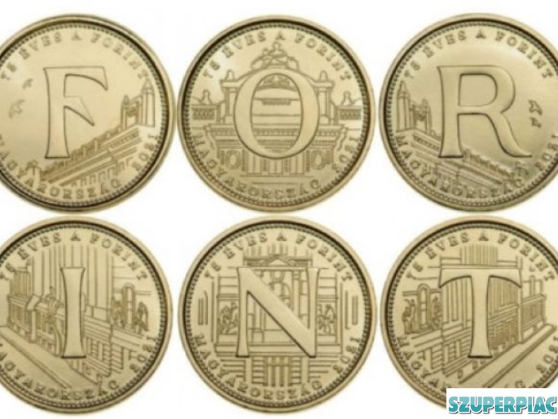 75 éves a forint érme verdefényes érme szett eladó