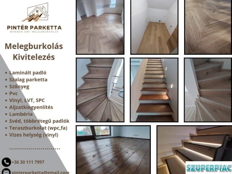 Melegburkolás parkettázás