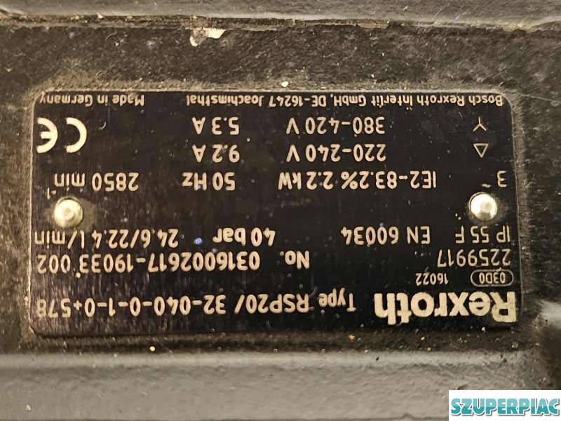 Rexroth RSP2032040 szivattyú 40 bar