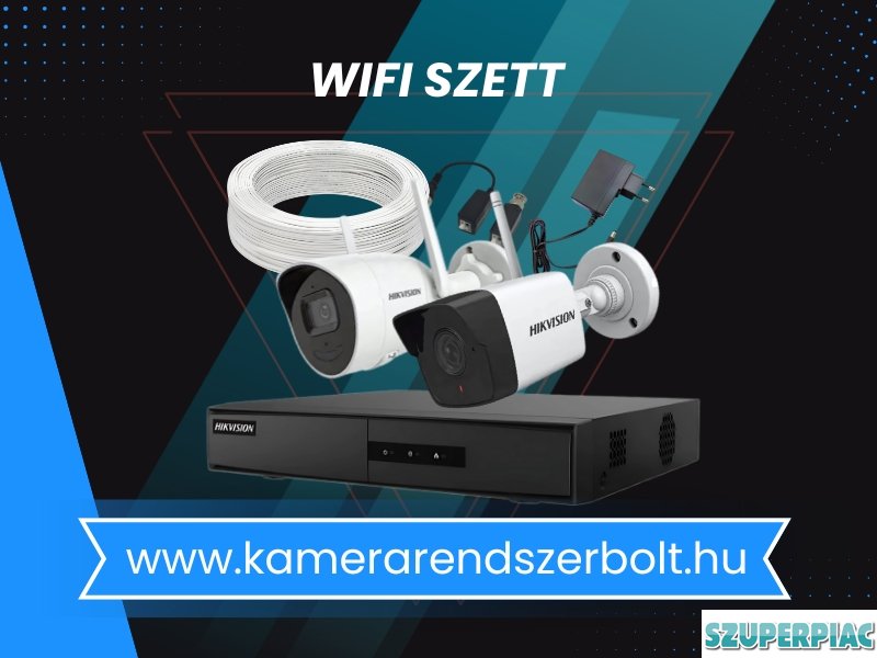 Vezeték nélküli WIFI kamera megfigyelőrendszer szett