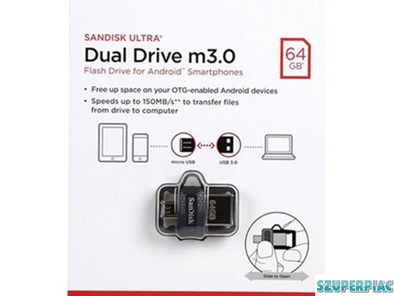 Sandisk 64GB Ultra Dual USB 30 Micro USB OTG pendrive