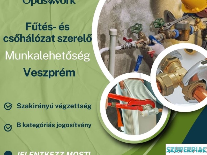 Fűtés és csőhálózat szerelő