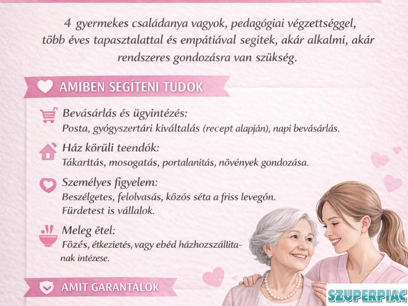 takarítás gyermekfelügyelet idősgondozás