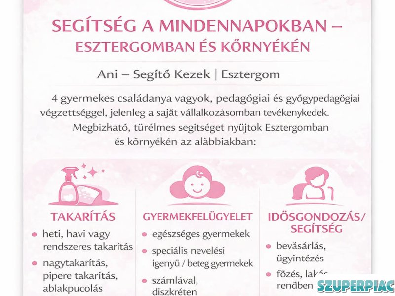 takarítás gyermekfelügyelet idősgondozás
