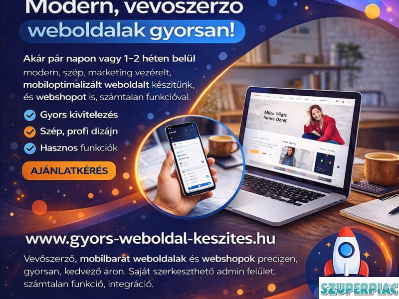 Vevőszerző WEBOLDAL WEBSHOP készítés Gyorsan 5 nap alatt
