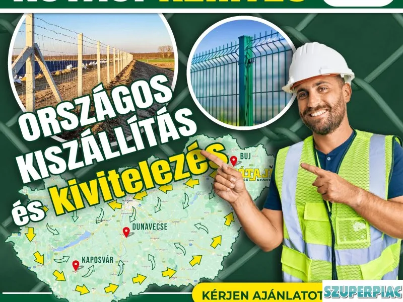 Kerítésépítés kivitelezés drótkerítés vadháló kerítés oszlop