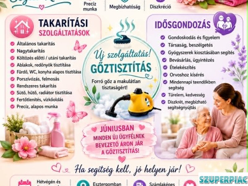 Takarítás és idős gondozás Esztergomban és környékén