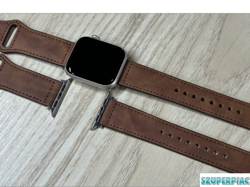 Apple Watch barna színű bőr óraszíj