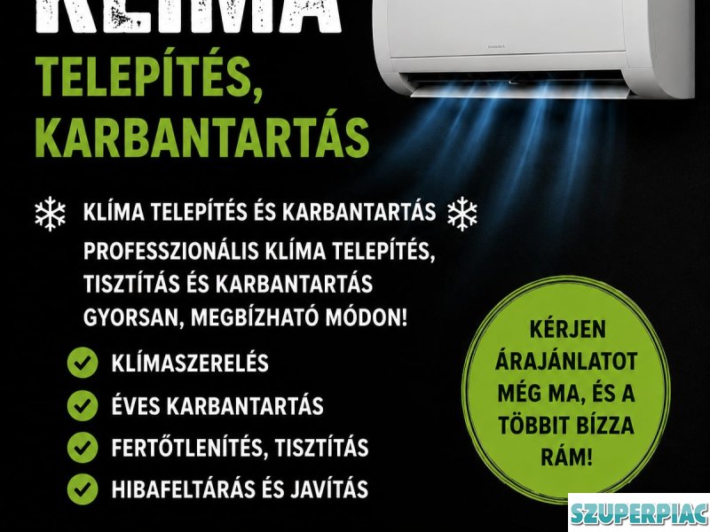 Klímaberendezés telepítés és karbantartás
