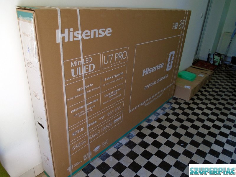Hisense 85U7Q Pro UHD Smart Miniled TV sötétszürke 215 cm
