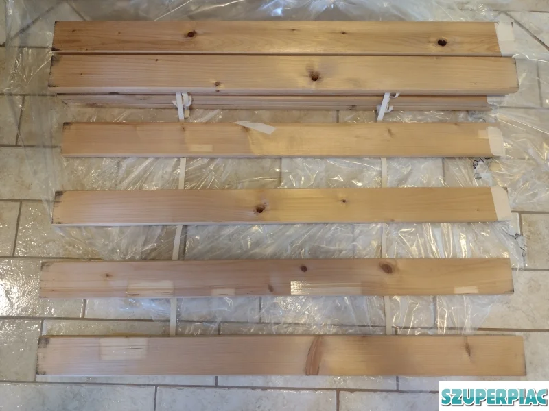 Egyenes lécezett tömör fenyő ágyrács ágydeszka 90x200 cm eladó