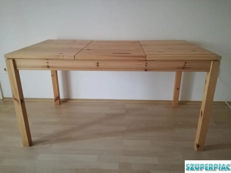 Nagyméretű fenyő asztal tároló újszerű