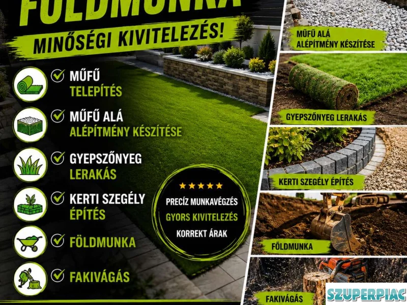 Kertépítés és földmunka kivitelezés