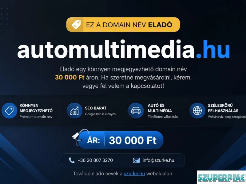 Eladó automultimediahu domain név 30 000 Ft