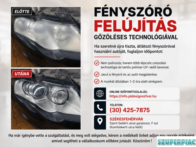 Fényszóró búra felújítás gözöléssel