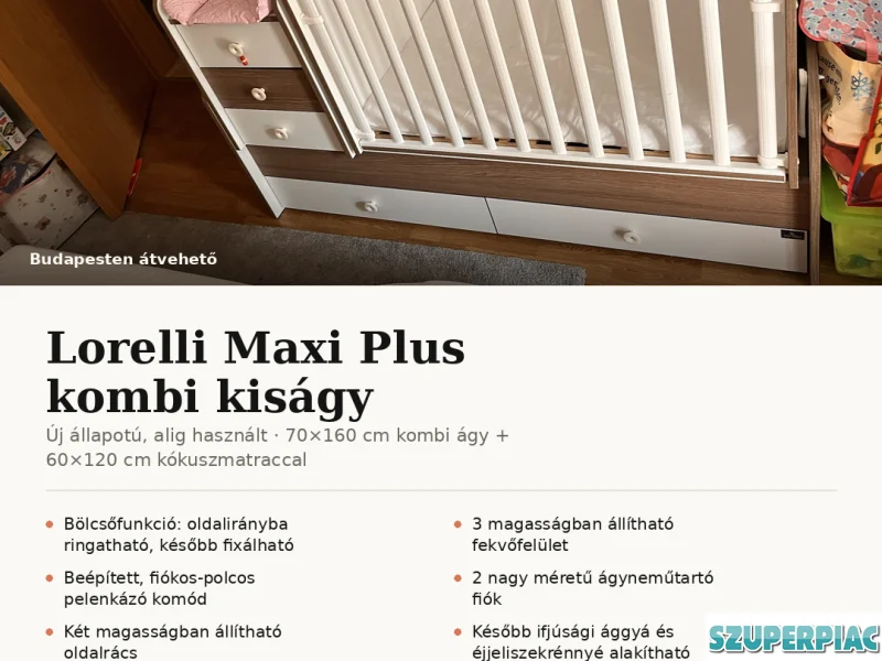 Lorelli Maxi plusz kombi baba kiságy