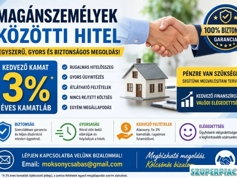 Jövedelmező ajánlat magánszemélyek között
