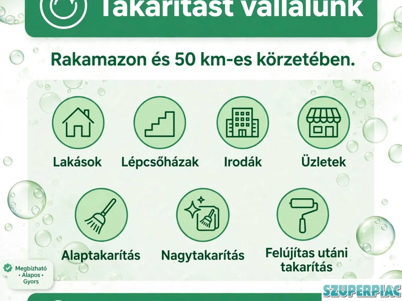 Lakás és irodatakarítás Rakamaz