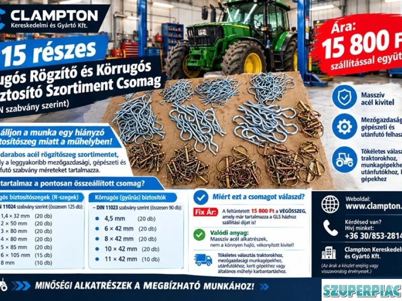 Clampton rugós rögzítő szortiment 215 darab