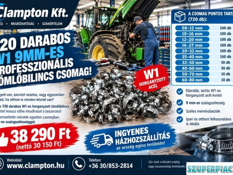 720db W1 9mm tömlőbilincs csomag