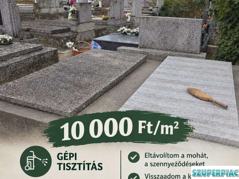 Sírkő tisztítás
