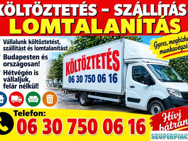 Költöztetés Szállítás lomtalanítás szolgáltatás