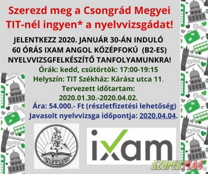 Angol középfokú (B2-es) IXAM nyelvvizsga felkészítő tanfolyam