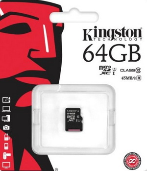 Kingston 64 GB micro SD kártya