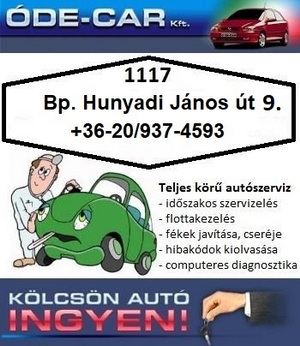 Autójavítás,  kárrendezéssel és ingyenes csereautóval Budapesten