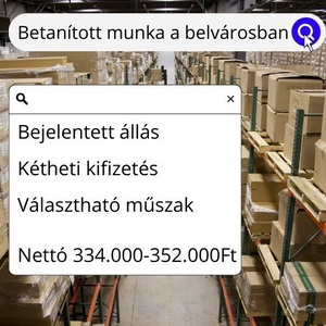 Betanított munka a belvárosban