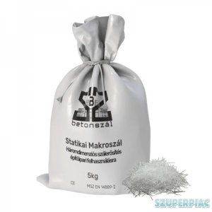 Fiber szál,  beton erősítő szál 5 kg/zsák