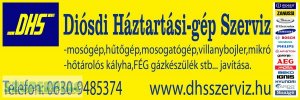 DHS Háztartásigép szerviz Mosógépszerelő,  hűtőgépjavítás