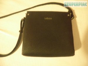 Új női táska fekete rostbőr 22 cm x 23 cm